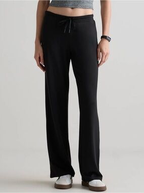 Quince Flowknit Black Wide-Leg Pants